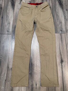 Levis Boys 511 Slim Fit Khaki Pants Size 12 Reg Beige Stretch Cotton Blend